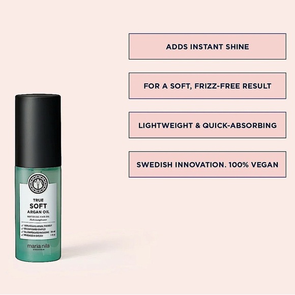 Maria Nila True Soft Argan Oil 1 oz Vegan Moisturizing Hair Oil - Picture 9 of 14